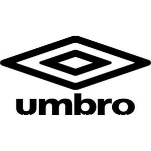 Umbro logo with black diamond pattern and text on white background