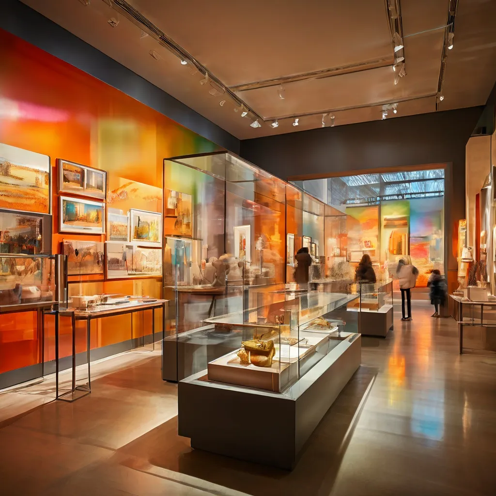 Artystyczna ekspozycja w muzeum Allard Pierson prezentująca historyczne przedmioty odzwierciedlające tożsamość płciową i historię kultury.