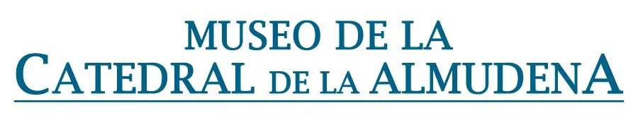 text logo reading MUSEO DE LA CATEDRAL DE LA ALMUDENA in blue serif font