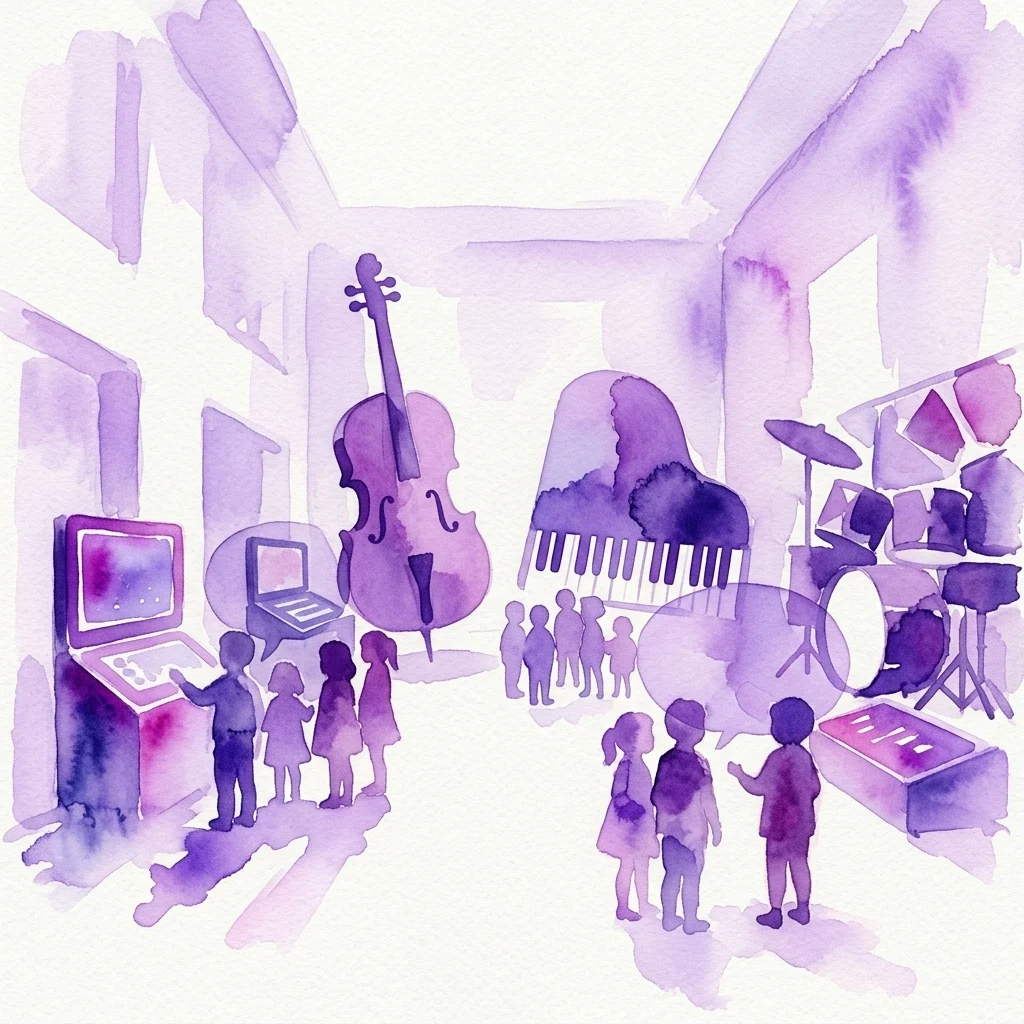 Grafika wystawy Haus der Musik dla Dzieci w Am Hof Square