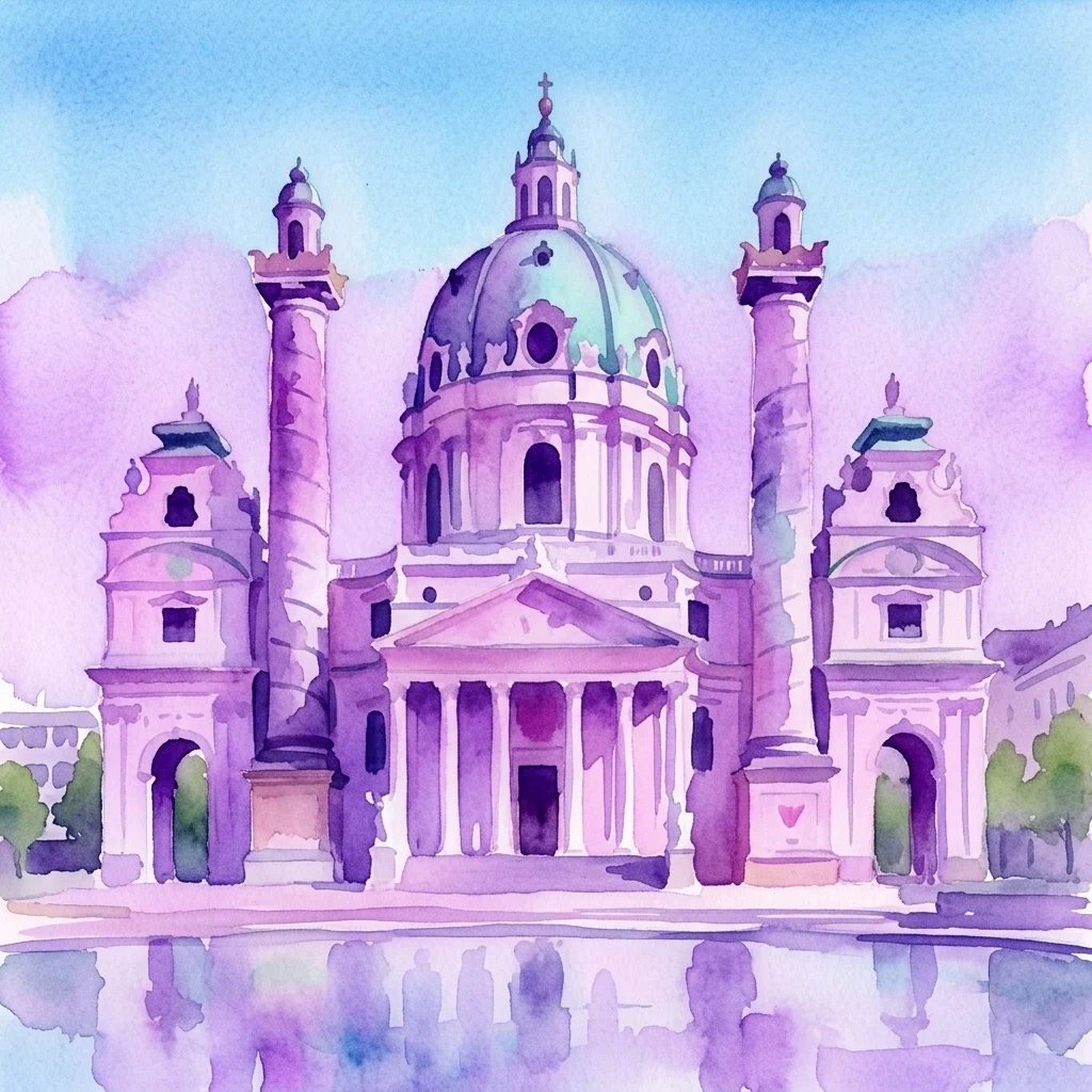 Karlskirche exhibition visual from Am Hof Square