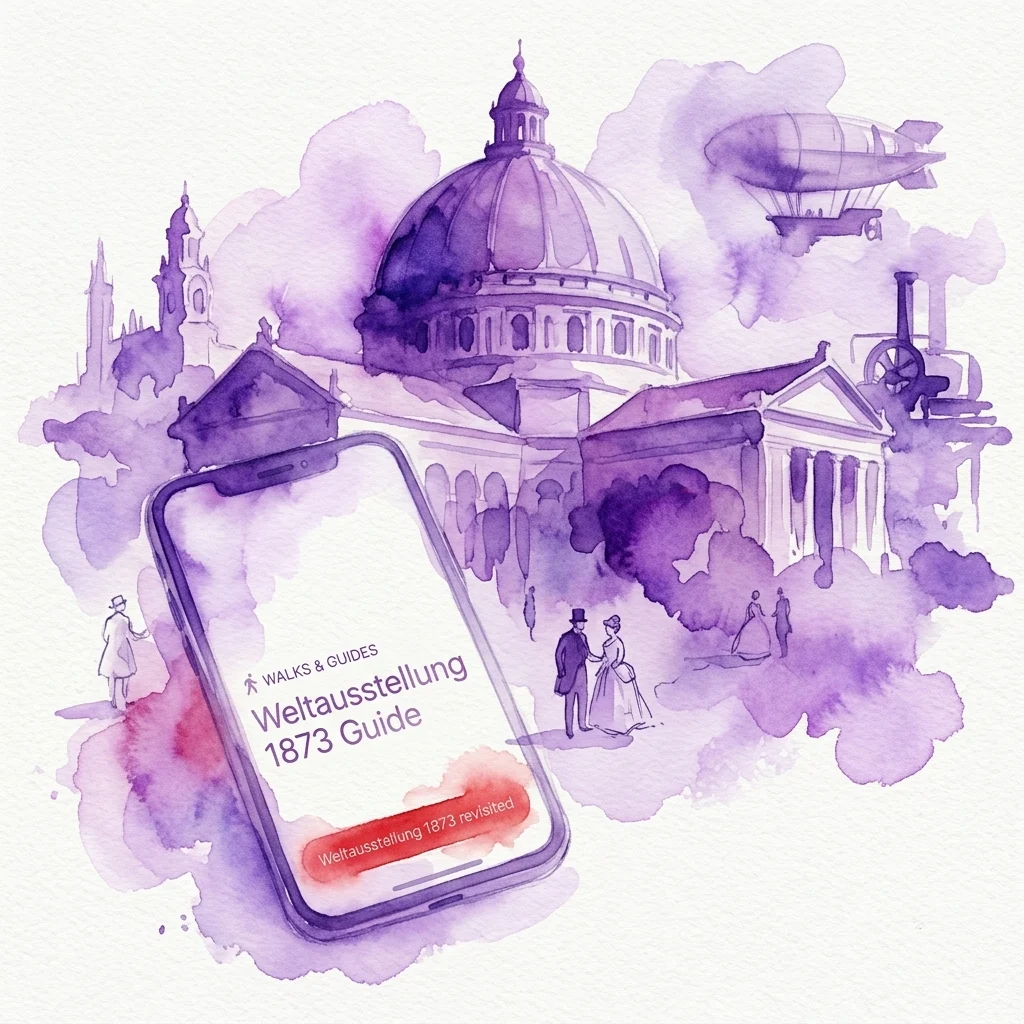 Grafika wystawy Śladami Wystawy Światowej 1873 z ivie w Am Hof Square