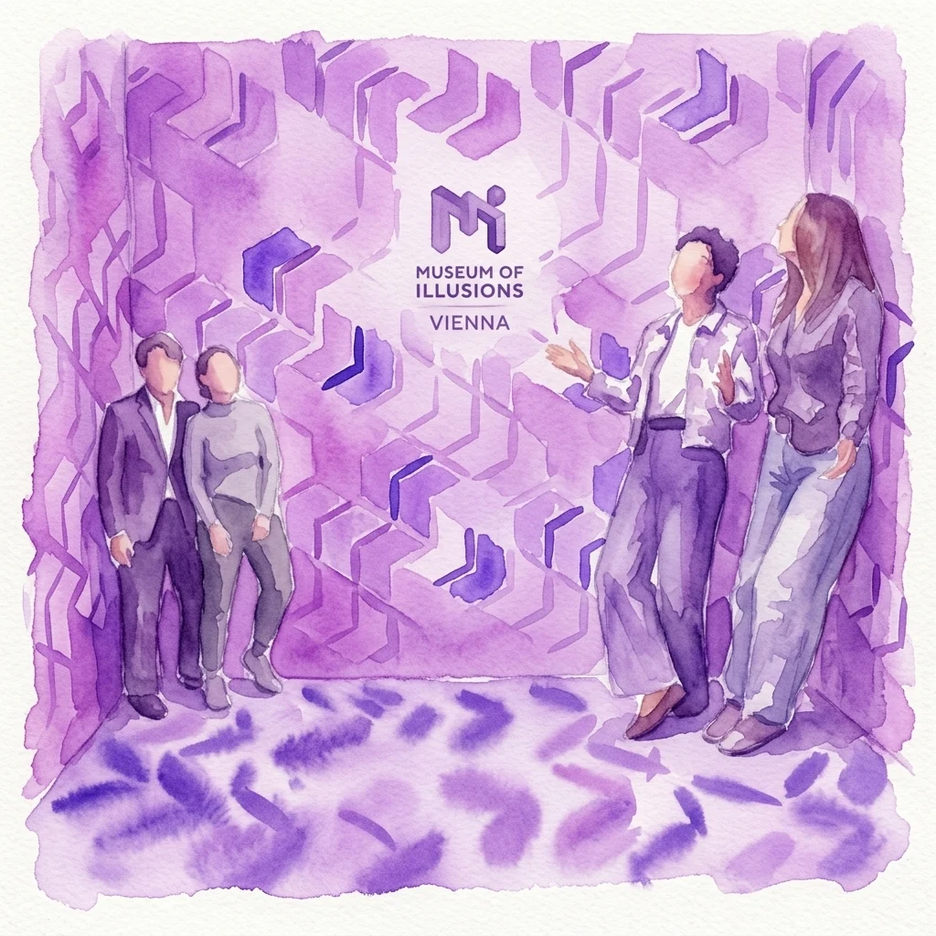 Grafika wystawy Muzeum Iluzji w Am Hof Square