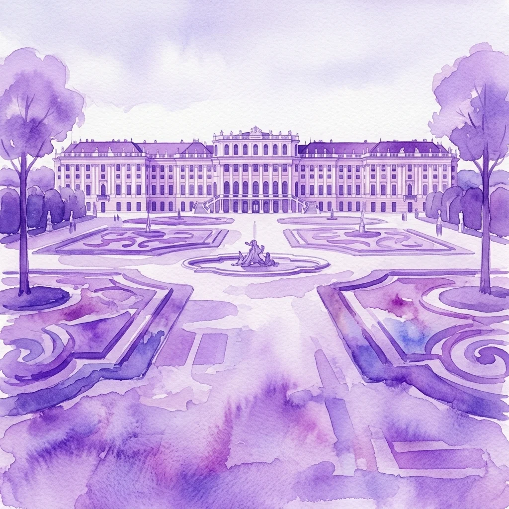 Grafika wystawy Pałac Schönbrunn w Am Hof Square