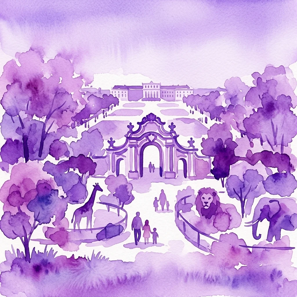 Tiergarten Schönbrunn tentoonstellingsbeeld van Am Hof Square