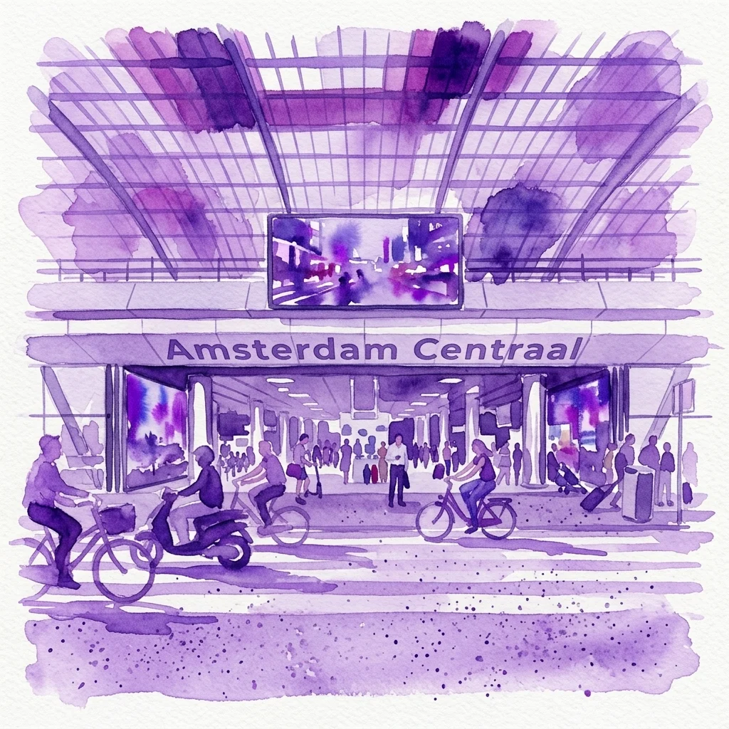 Paso Peatonal IJhal: Exposición de Diseño Arquitectónico en la Estación Central de Ámsterdam