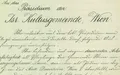 close-up of a historical document with handwritten german text
