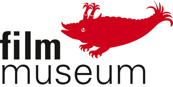 Red stylized creature logo above black text reading 'film museum'