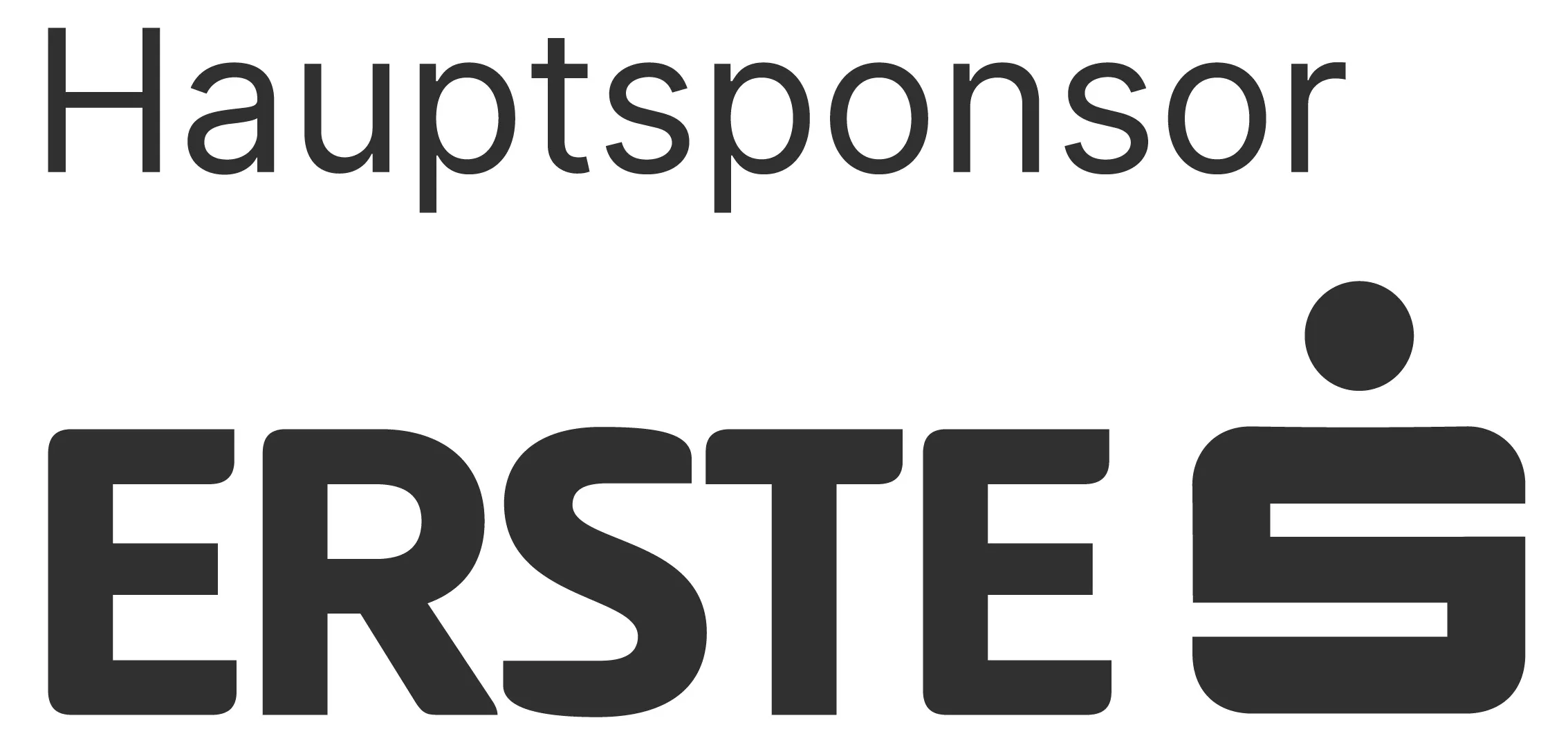 Logo Erste Bank z napisem 'Hauptsponsor' nad nim