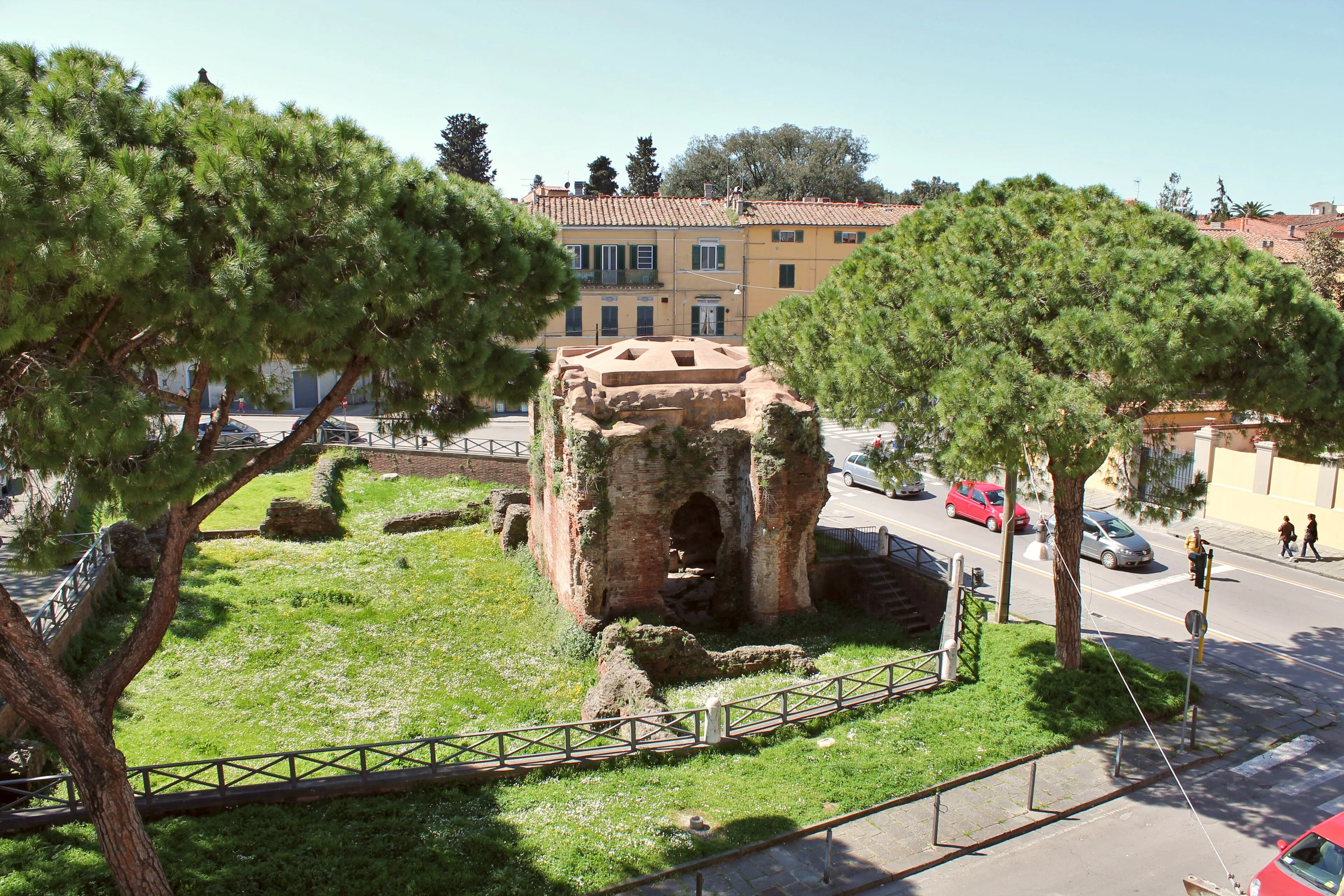 Representative view of Baths of Nero in Pisa.