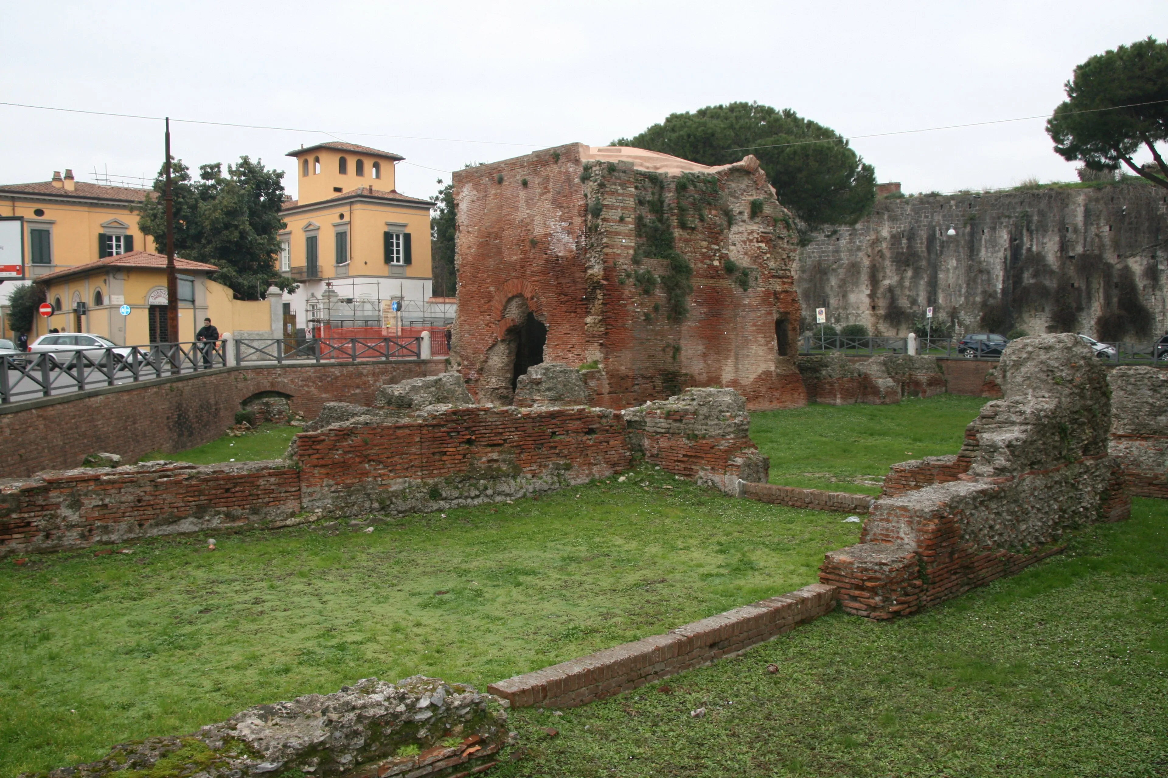 Representative view of Baths of Nero in Pisa.