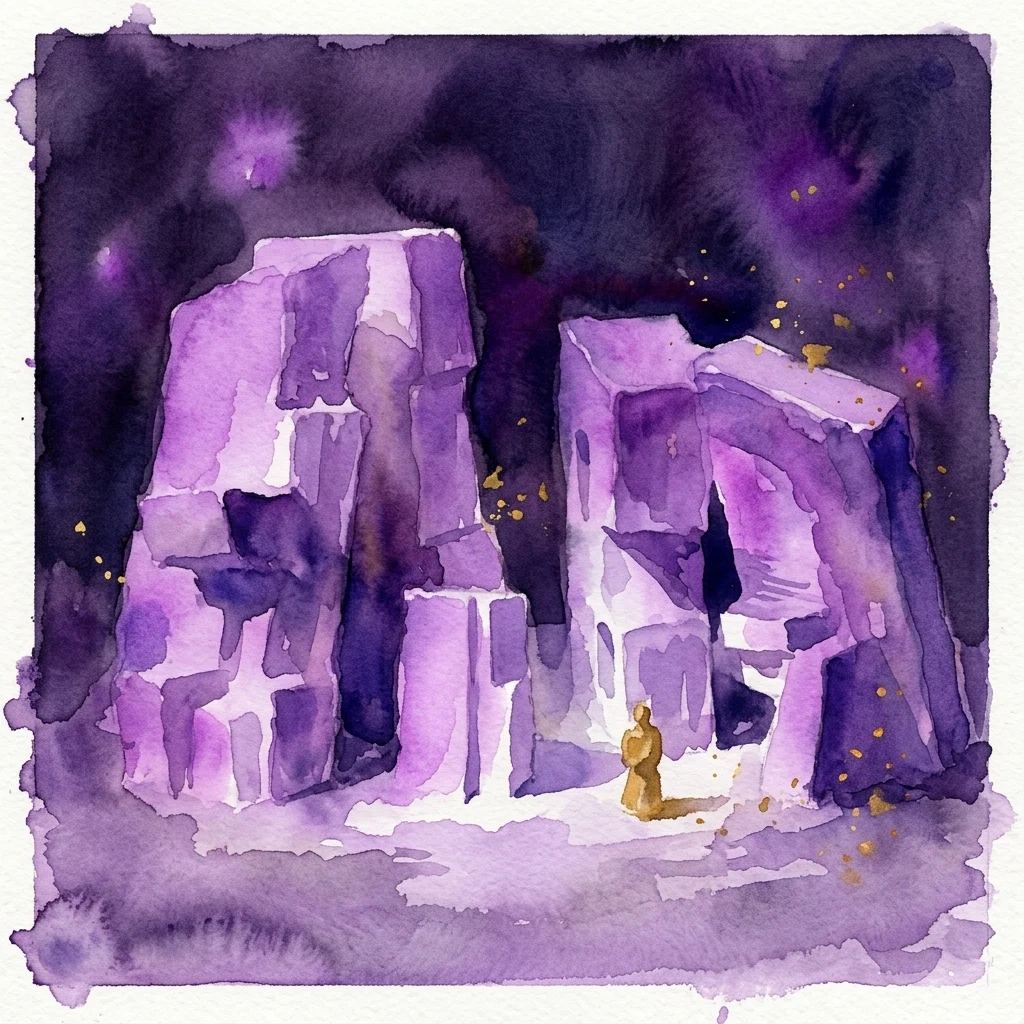 Imagen de la exposición "El Anillo del Nibelungo" (Richard Wagner). Diseño para Escenografía "El Oro del Rin", 3ª Escena "Barranco Subterráneo", para la Producción en la Ópera Alemana de Berlín, 1967. Modelo General de Belvedere