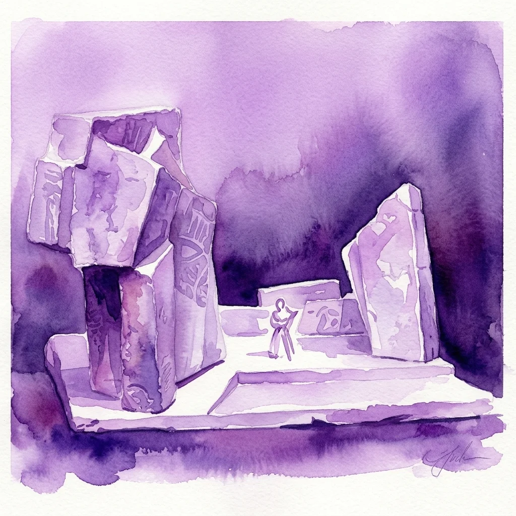 "Der Ring des Nibelungen" (Richard Wagner). Entwurf für die Bühnenbauten "Götterdämmerung", 2. Bild "Die Halle der Gibichungen am Rhein" zur Inszenierung an der Deutschen Oper, Berlin, 1967. Dreiteiliges Gesamtmodell exhibition visual from Belvedere