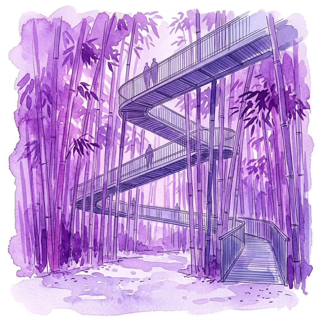 Puente de Bambú: Descubre la Única Instalación Diseñada por Estudiantes en el Jardín Botánico de Viena