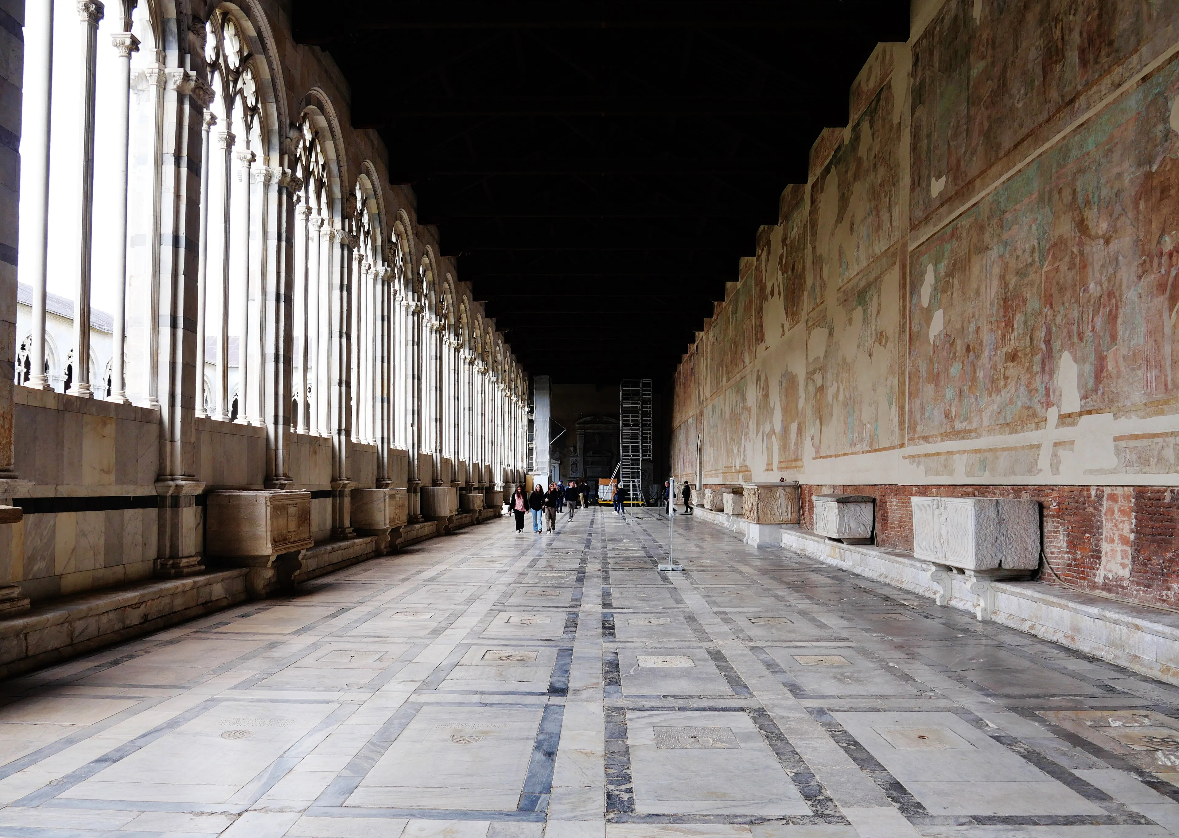 Interior view of Camposanto Monumentale in Pisa.