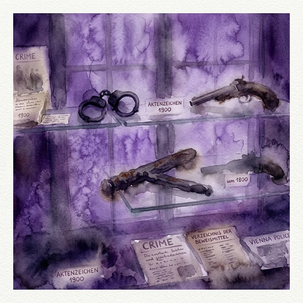 Grafika wystawy Kriminalmuseum w Central Cemetery