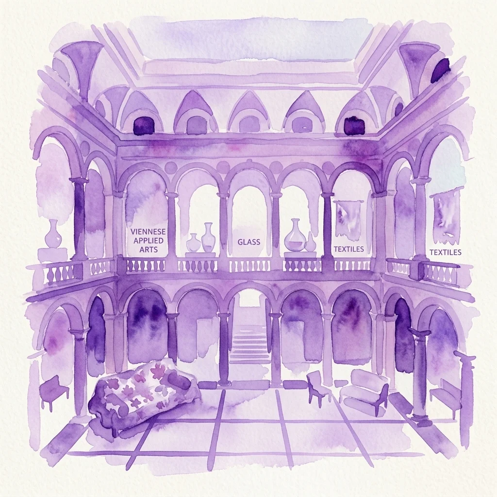 Grafika wystawy MAK - Muzeum Sztuki Stosowanej w Central Cemetery