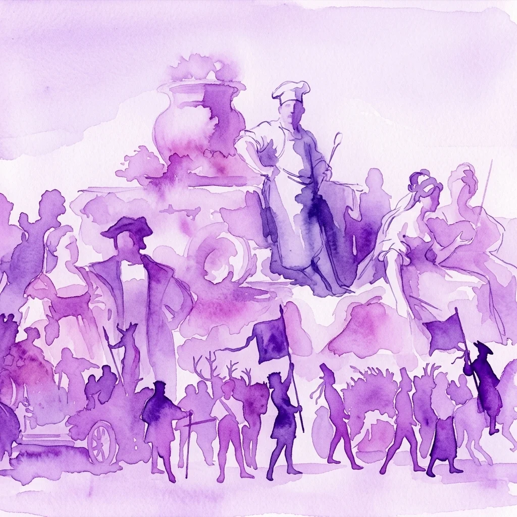 Imagen de la exposición Bocetos del desfile festivo de Hans Makart de Clock Museum