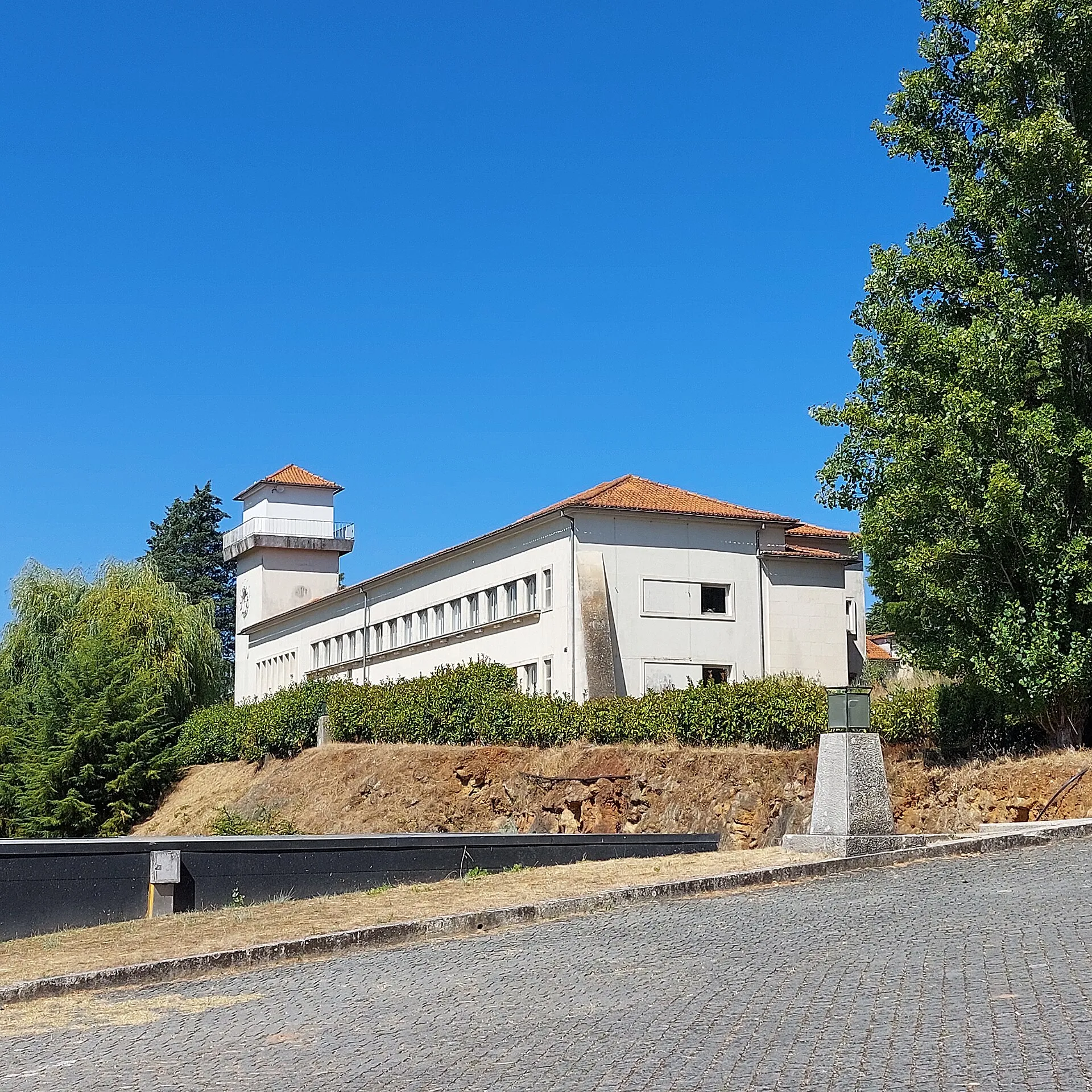 Exterior view of Geophysical and Astronomical Observatory of the University of Coimbra in Coimbra.