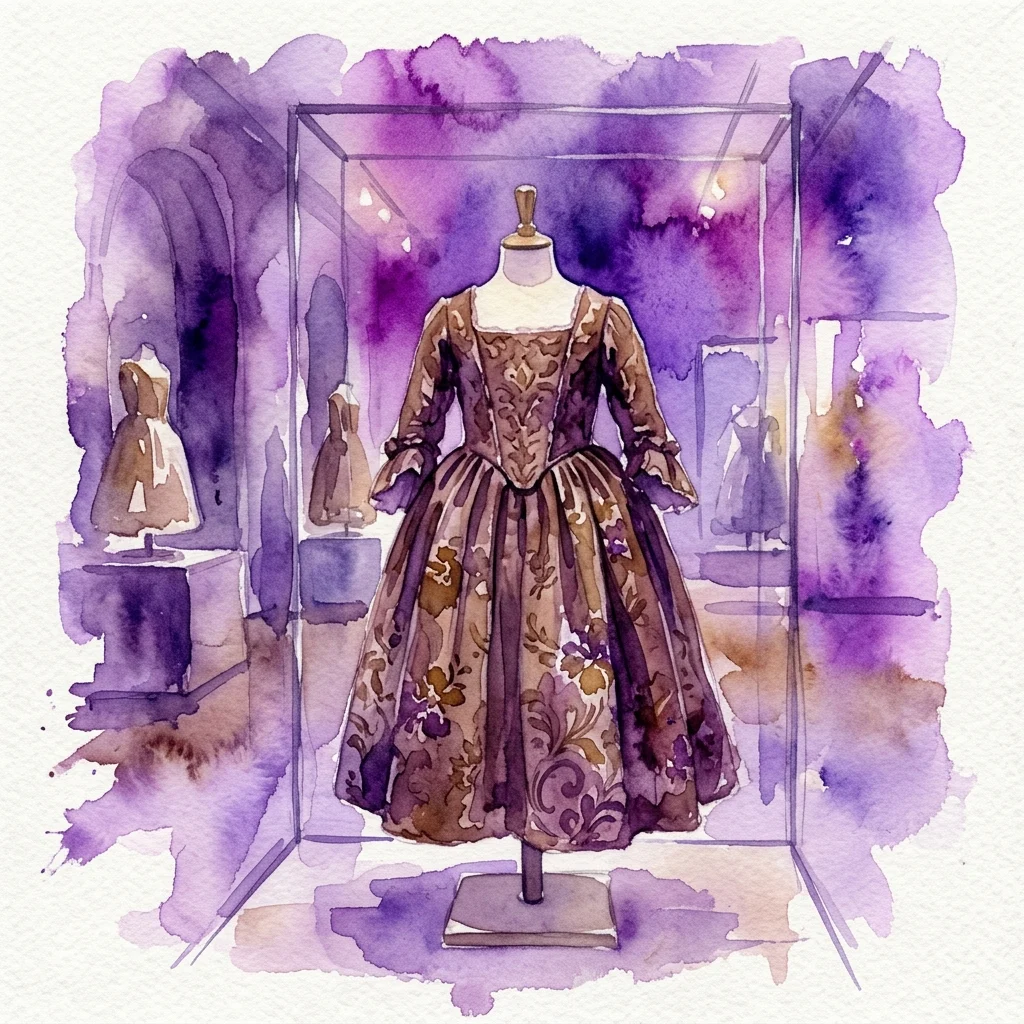 Child's Dress, c. 1750-1760 exhibition visual from Museo Nacional de Artes Decorativas