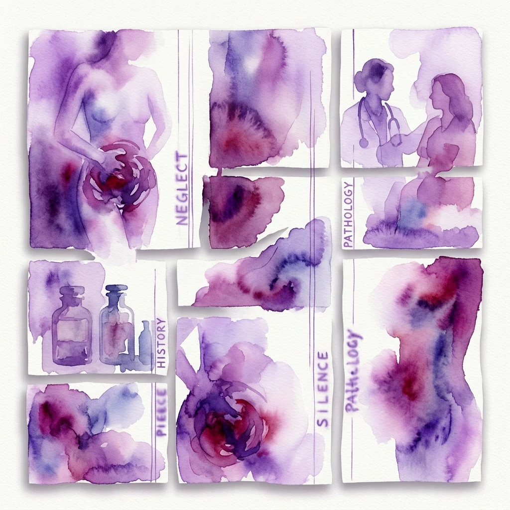Grafika wystawy Laia Abril. Endometrioza. Uciszony ból. w Museo Nacional de Artes Decorativas