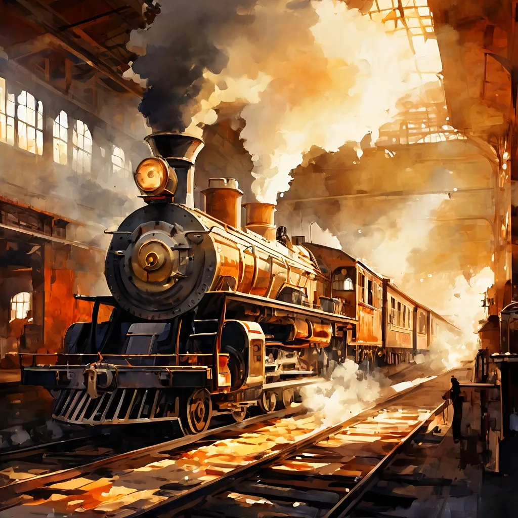A steam engine operating at the historic Didcot Railway Centre yard.