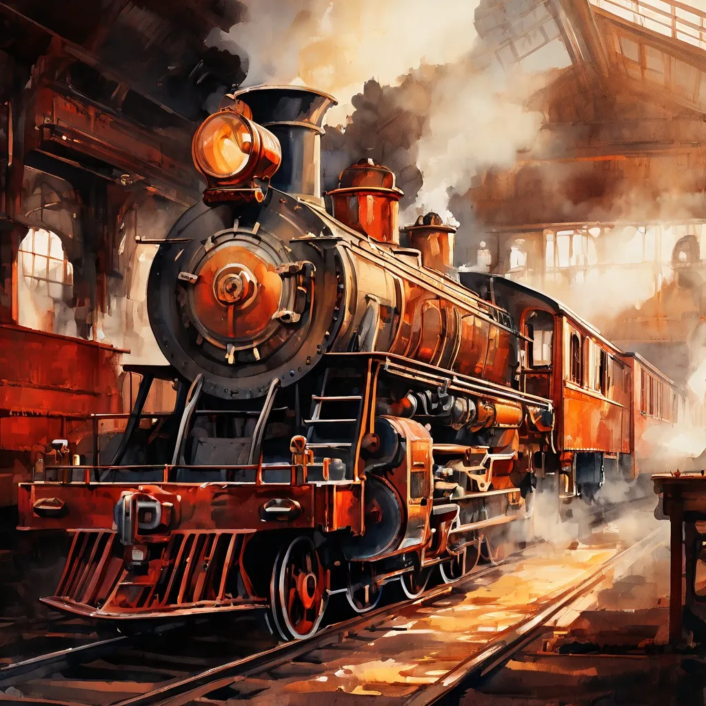 Widok z boku zabytkowego parowozu Furness Railway Number 20 z epoki wiktoriańskiej, odrestaurowanego w oryginalnych czerwonych barwach w Didcot Railway Centre.