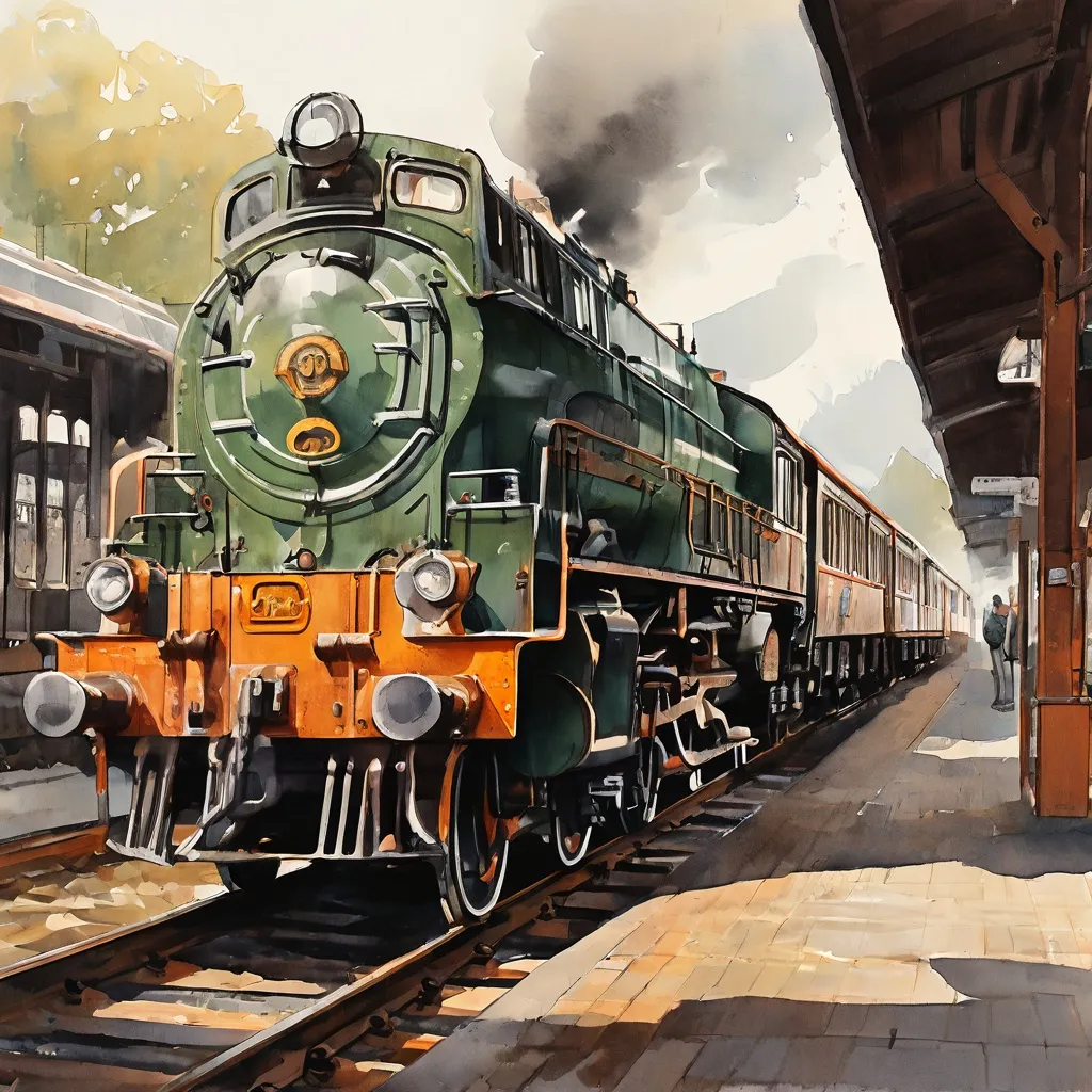 Locomotora diésel vintage Clase 14 en los andenes históricos del Didcot Railway Centre.