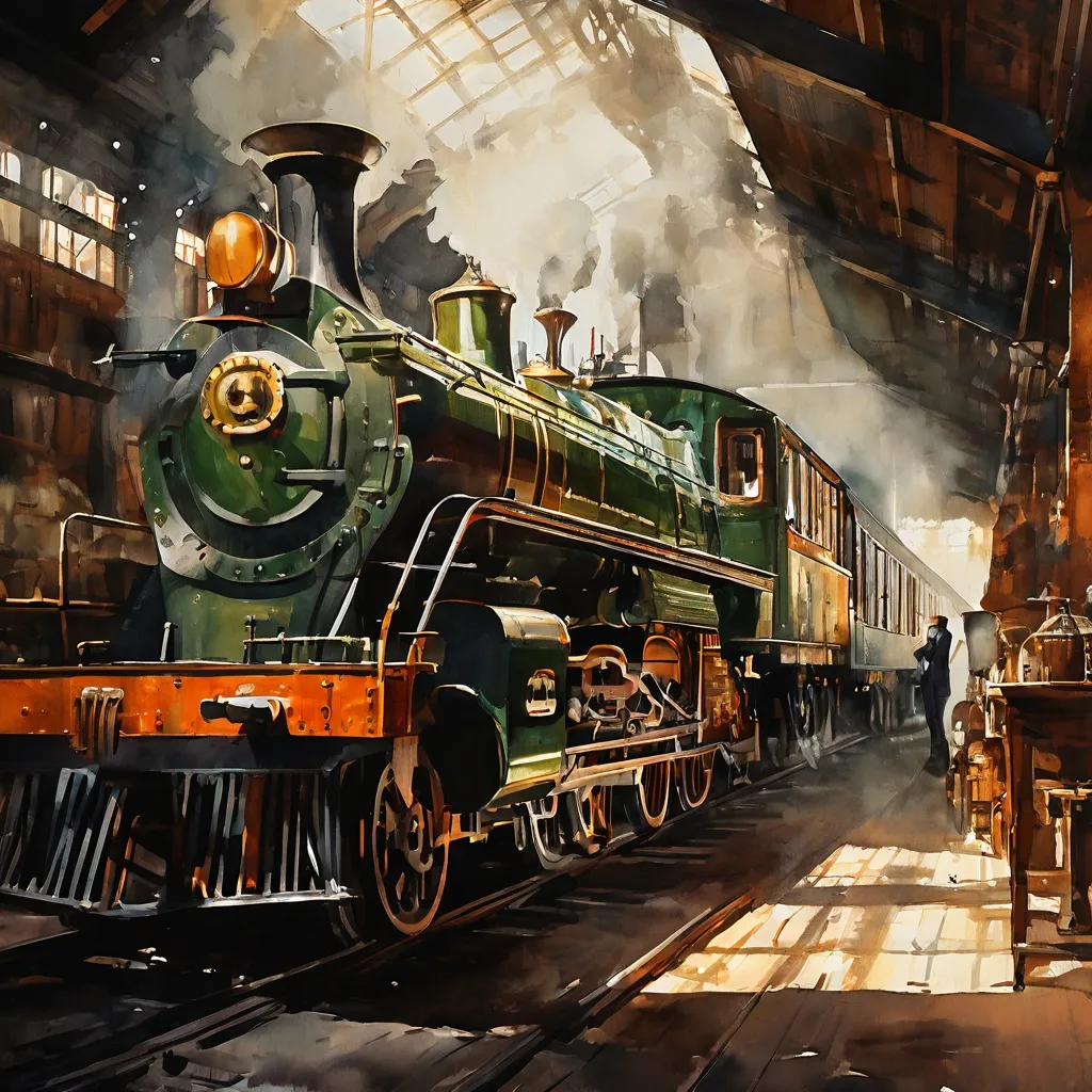 De historische stoomlocomotief Lady of Legend te zien in het Didcot Railway Centre.