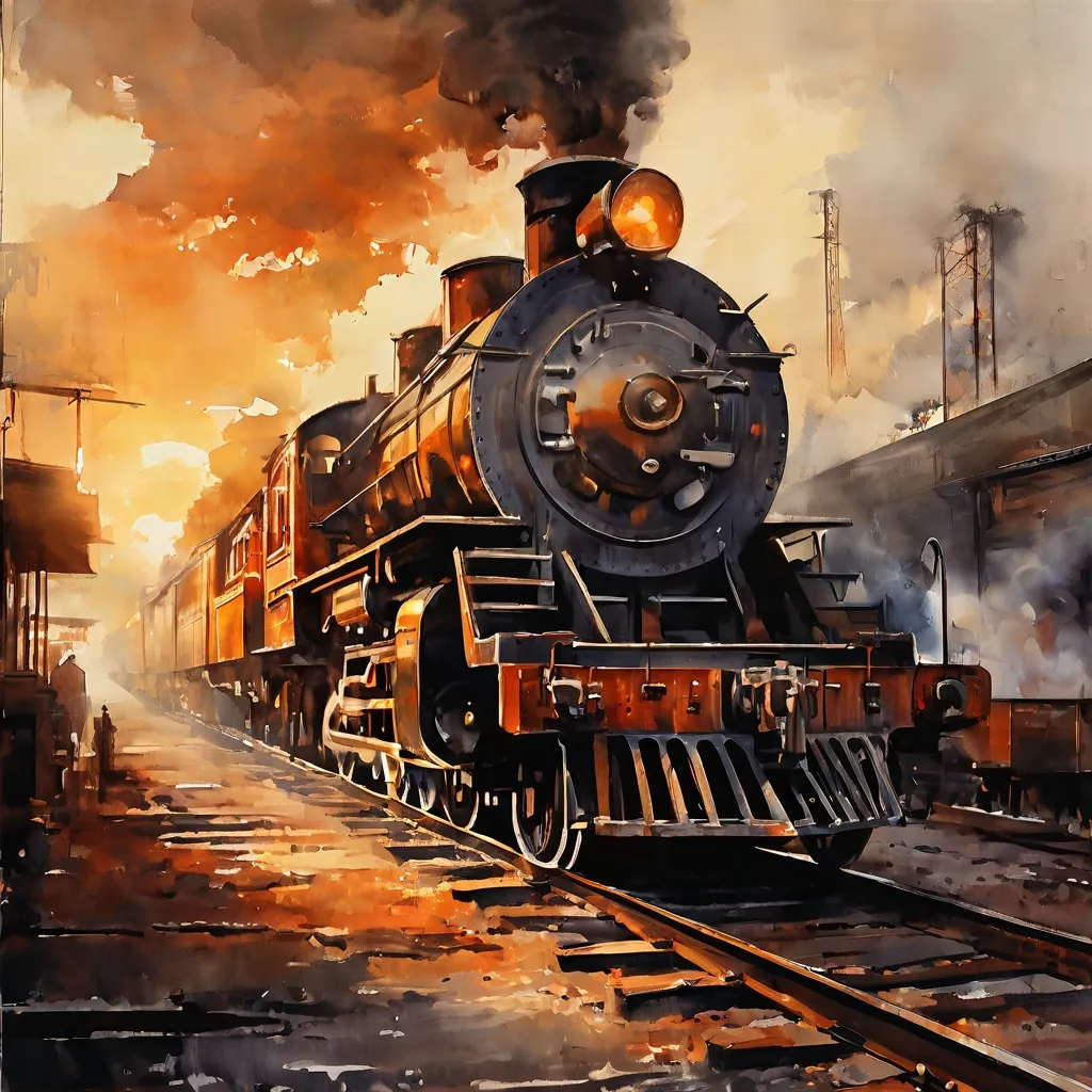 A classic steam locomotive at the Didcot Railway Centre yards.
