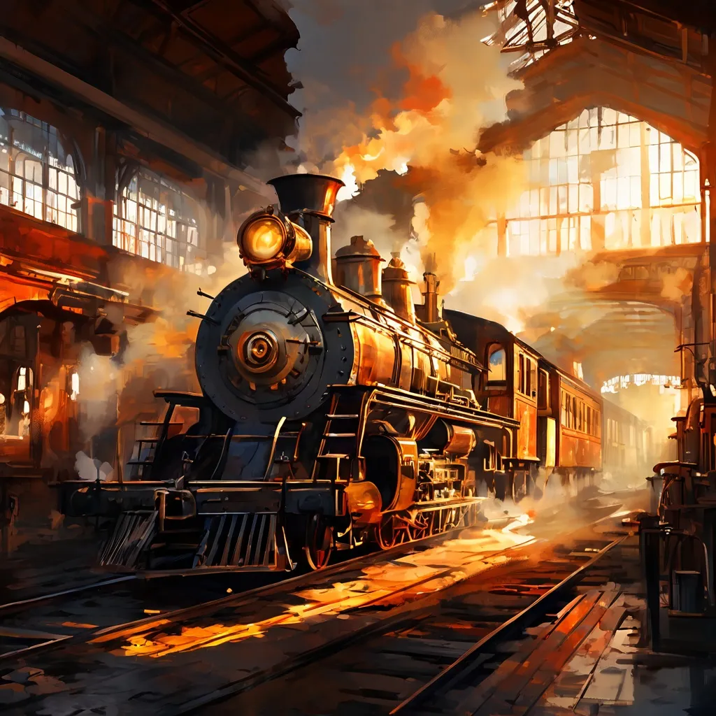 A classic steam engine at Didcot Railway Centre displayed in a historic shed.