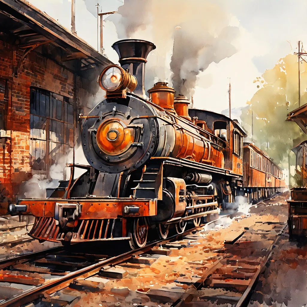 The historic 1897 Trojan steam locomotive at the Didcot Railway Centre.