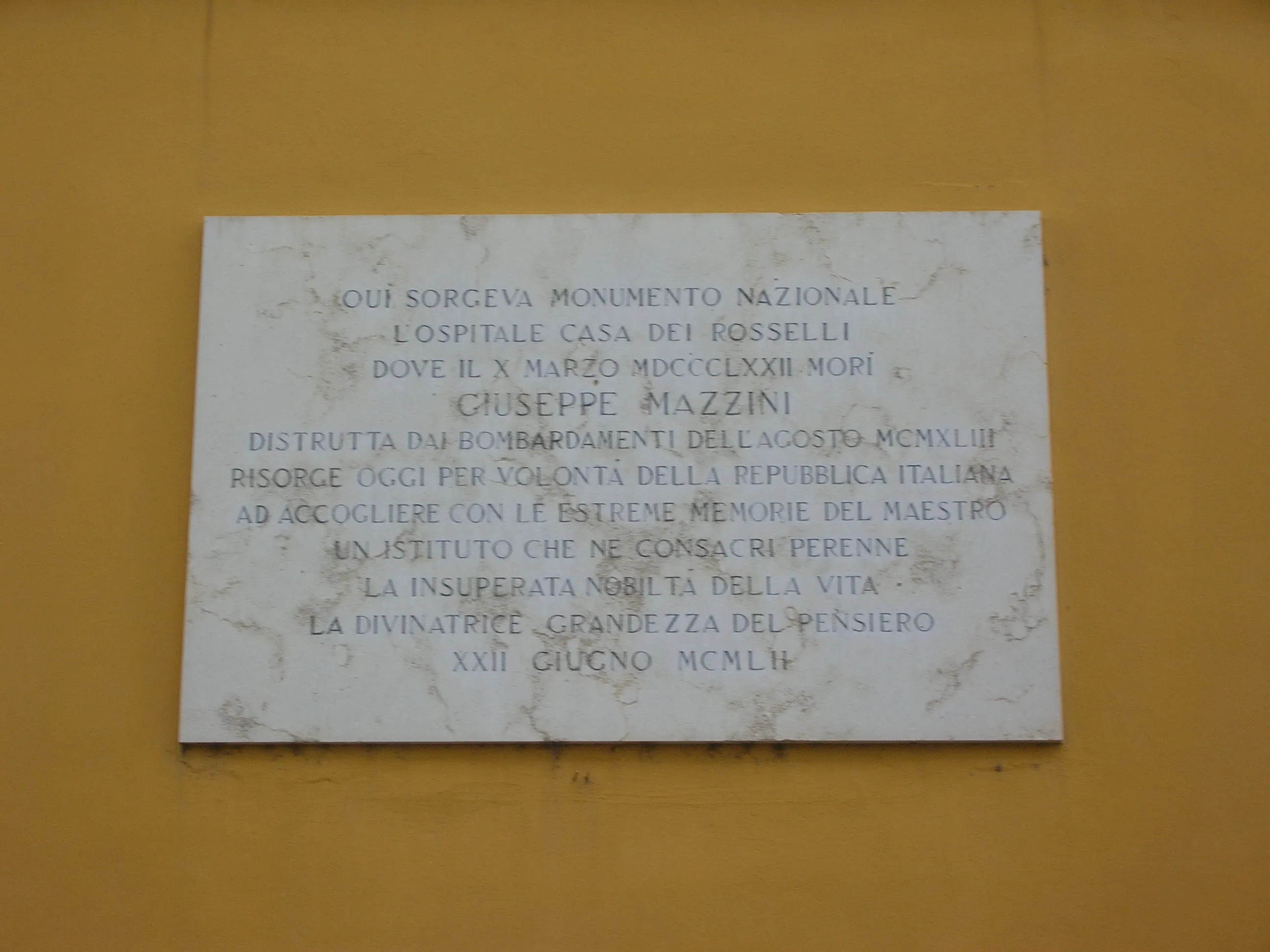Representatief beeld van Domus Mazziniana in Pisa.