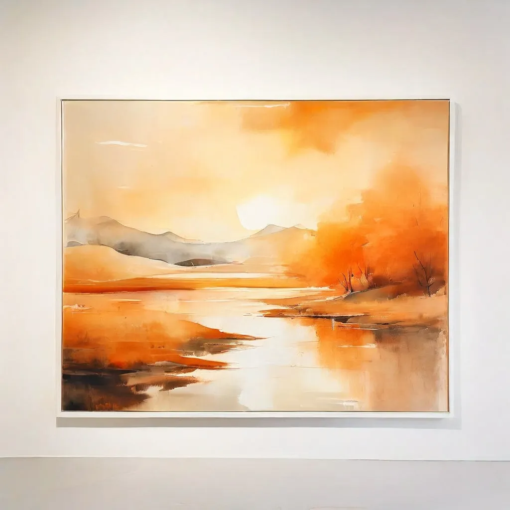 Contemporary paintings by Carlos Marcote displayed inside the Espacio Marzana gallery space.