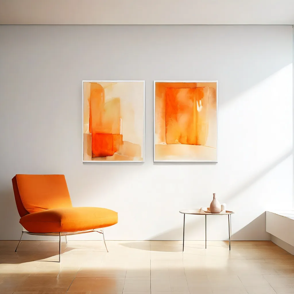 Obras de arte abstracto expuestas en la galería Espacio Marzana de Bilbao.
