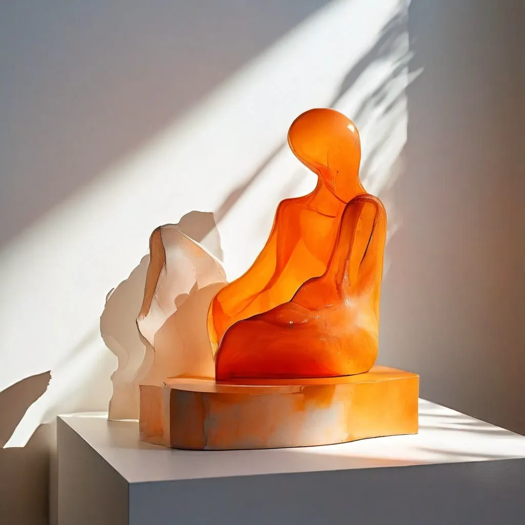 A minimalist, artistic scene representing the Diorama exhibition by David Cívico at Espacio Marzana.