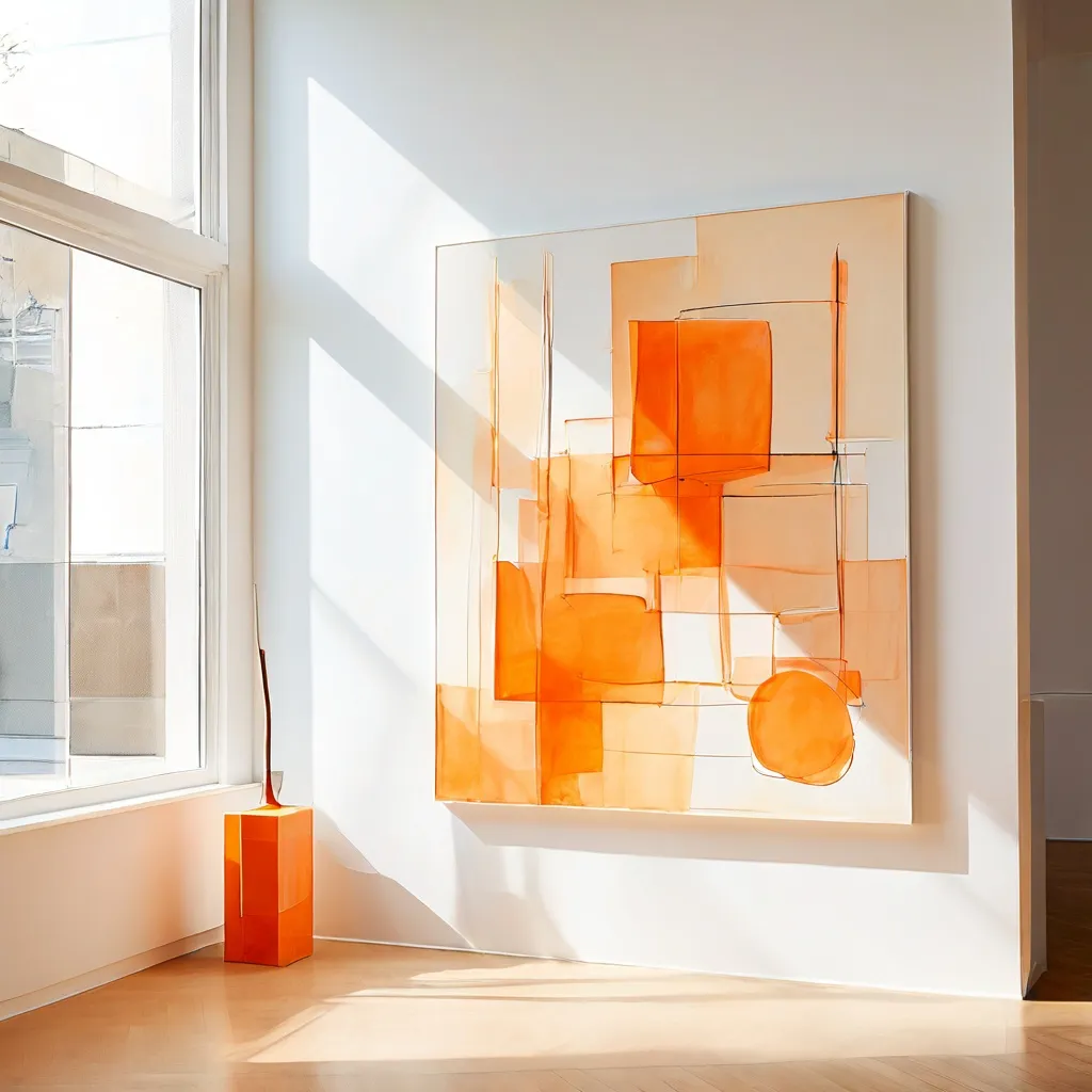 Contemporary artworks by Edu López displayed on the white walls of Espacio Marzana.