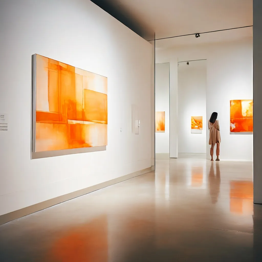 An artistic representation of an exhibition at Espacio Marzana focusing on themes of identity and reflection.