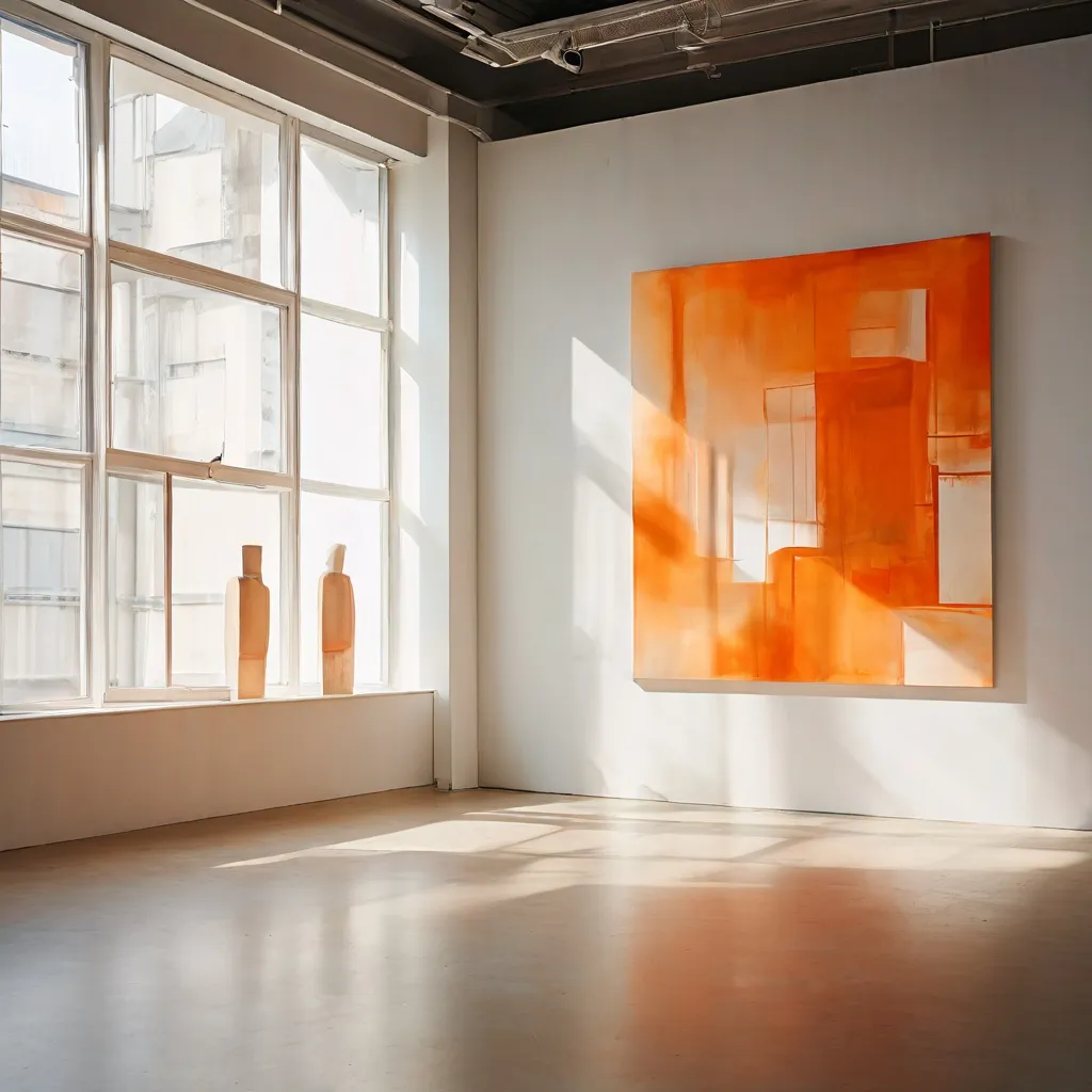 Hedendaagse kunstinstallatie van Elssie Ansareo in galerie Espacio Marzana met beklijvende, etherische fotografische prints.