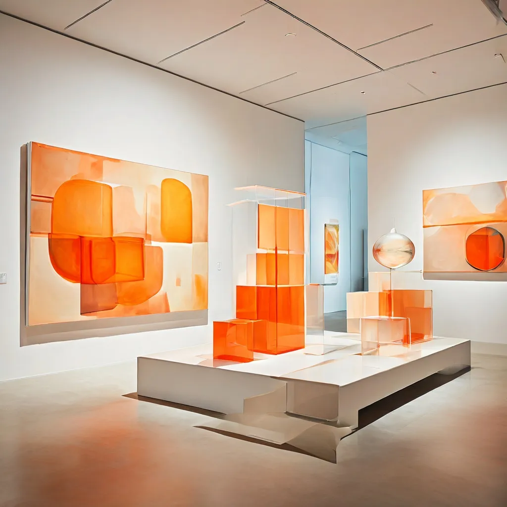 Instalación artística abstracta de Fermín Moreno expuesta en la galería Espacio Marzana.