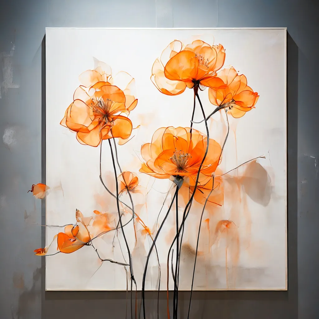 A conceptual installation art piece titled Iron Flowers on display at Espacio Marzana.