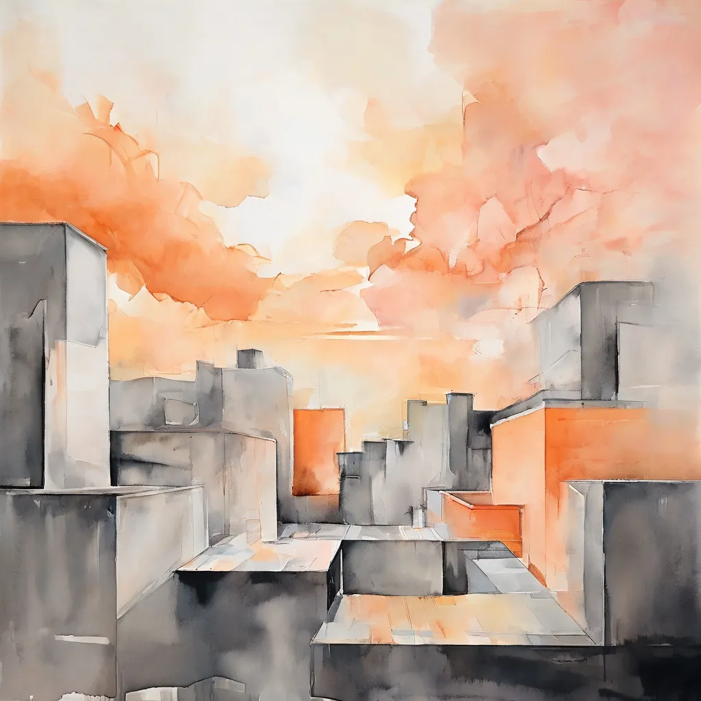 Pintura abstracta con tonos grises superpuestos y sutiles acentos rosados expuesta en Espacio Marzana.