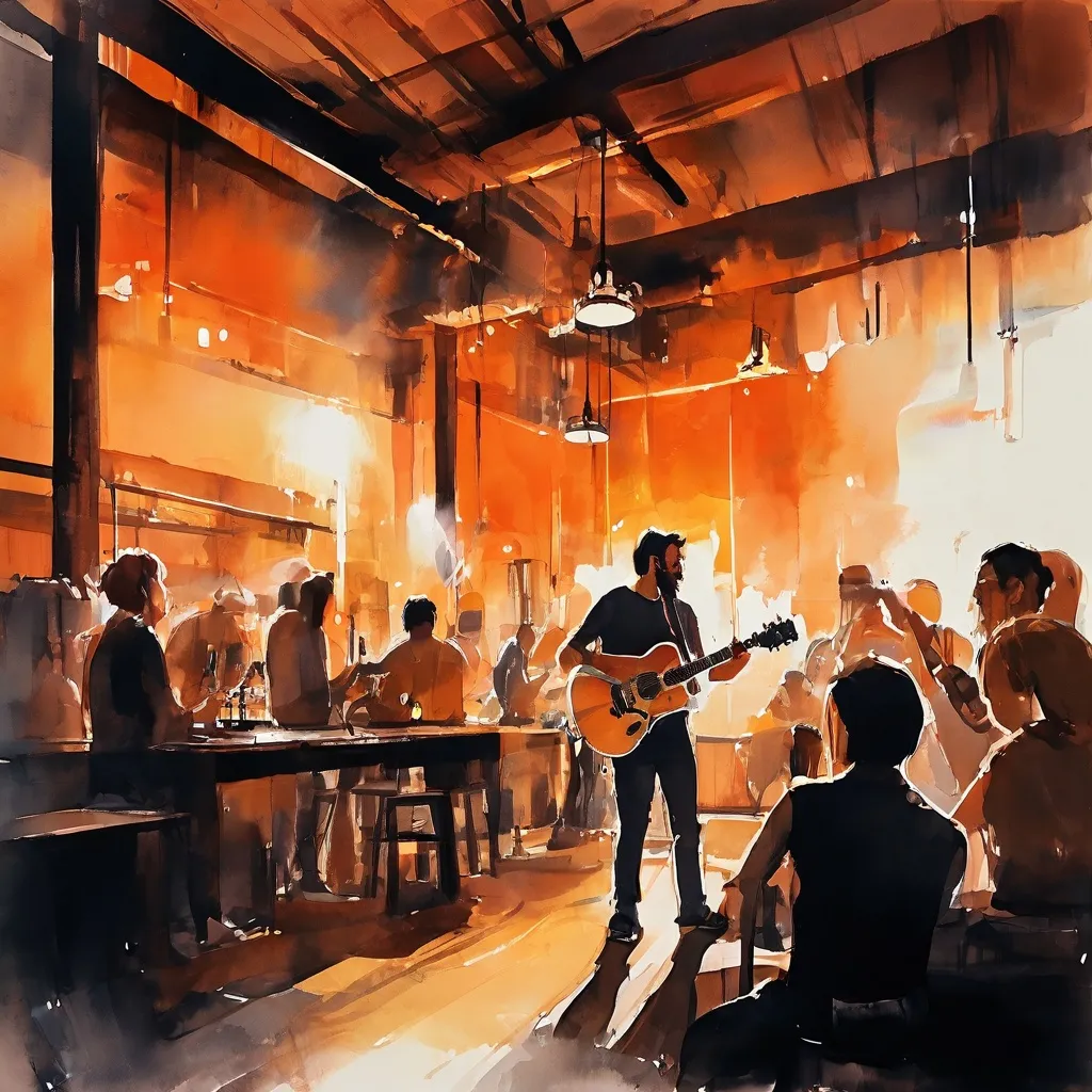 Live music performance by Tu otra bonita on stage at Fábrica Cervezas Victoria.