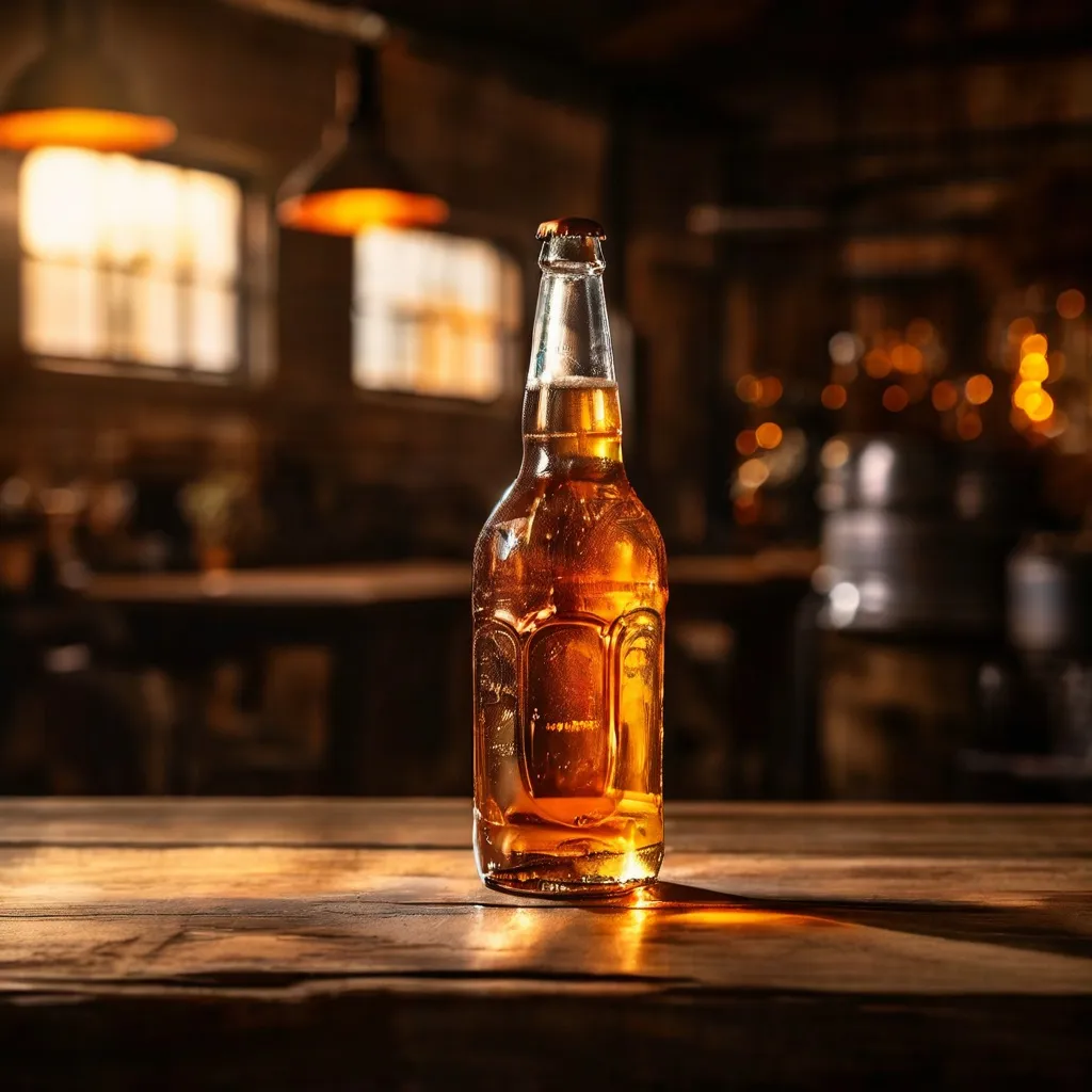 A commemorative 2/3 liter Victoria beer bottle available at the brewery.