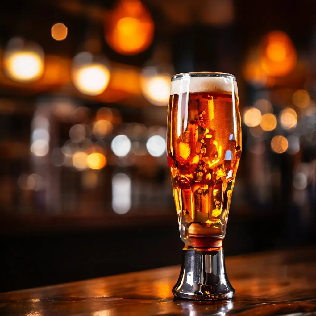 Tirador de cerveza pulido que representa el programa de apoyo a la hostelería en Fábrica Cervezas Victoria.