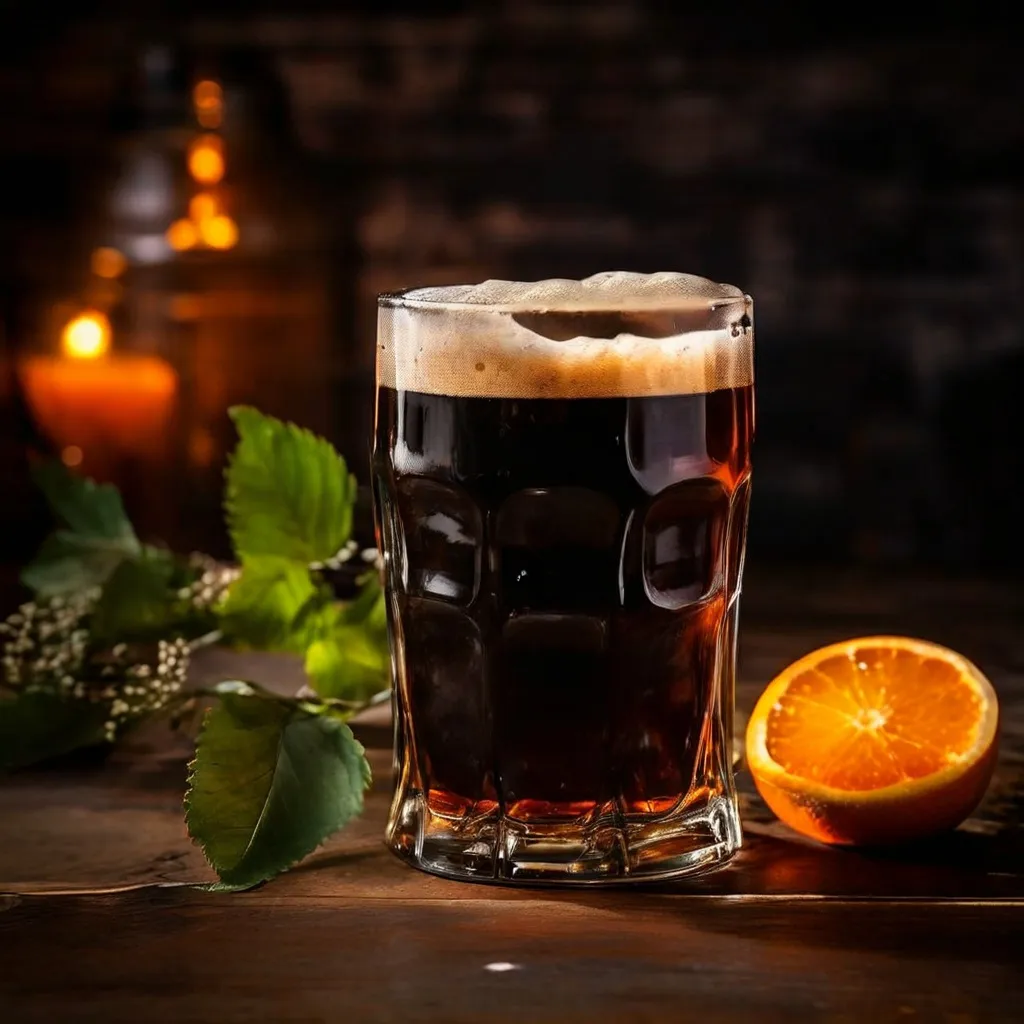 Een glas Victoria Negra-bier geserveerd in de brouwerij Fábrica Cervezas Victoria.