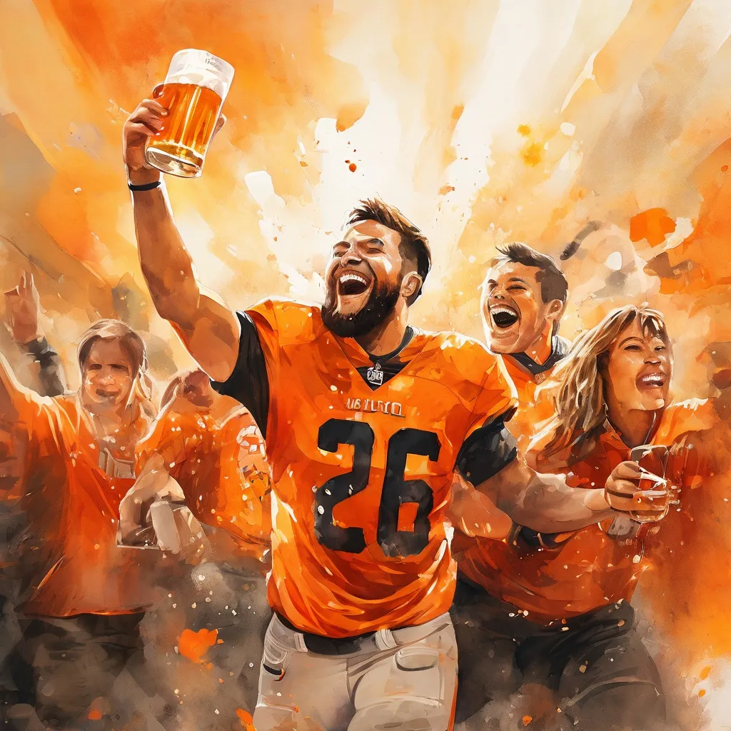 Een feestelijke scène die de samenwerking tussen Cervezas Victoria en het Spaanse voetbal markeert.