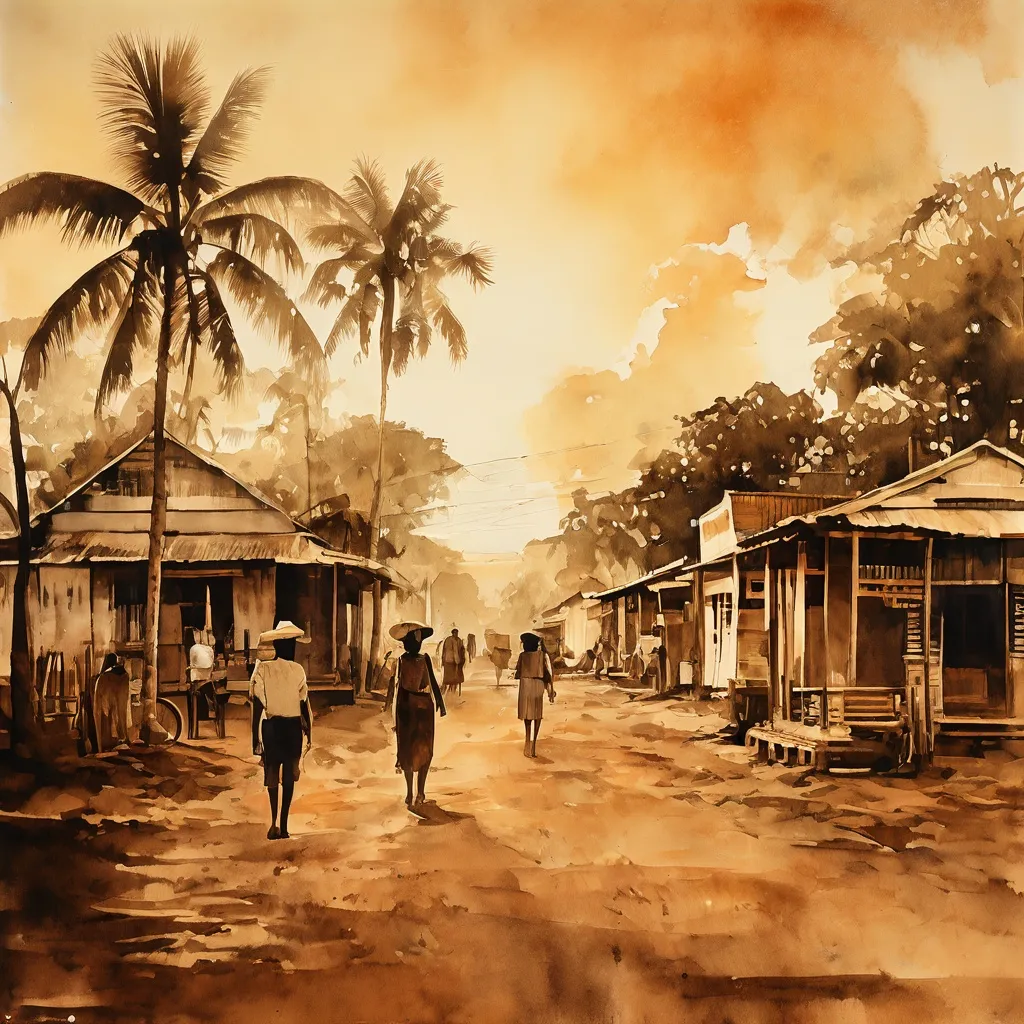Koncepcyjny obraz przedstawiający historyczną fotografię z Surinamu, z dawnym aparatem i archiwalnymi odbitkami wyeksponowanymi w muzealnej scenerii w Foam Fotografiemuseum Amsterdam.