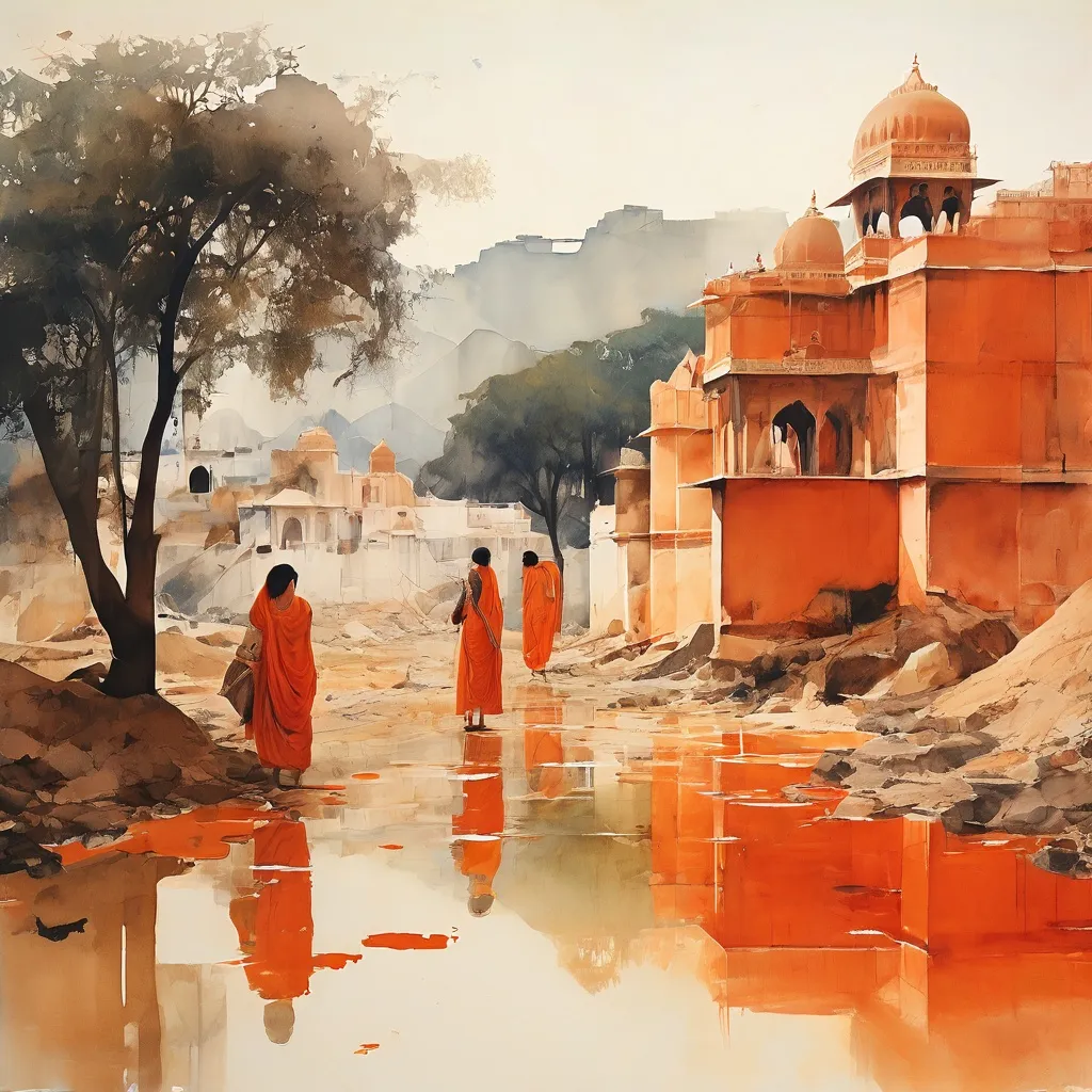 An artistic photograph showing an abstract representation of fragmented memories and historical landscapes, reflecting Aaryan Sinha's project on the Partition of India, now part of the Deutsche Börse collection supported by Foam Fotografiemuseum Amsterdam.