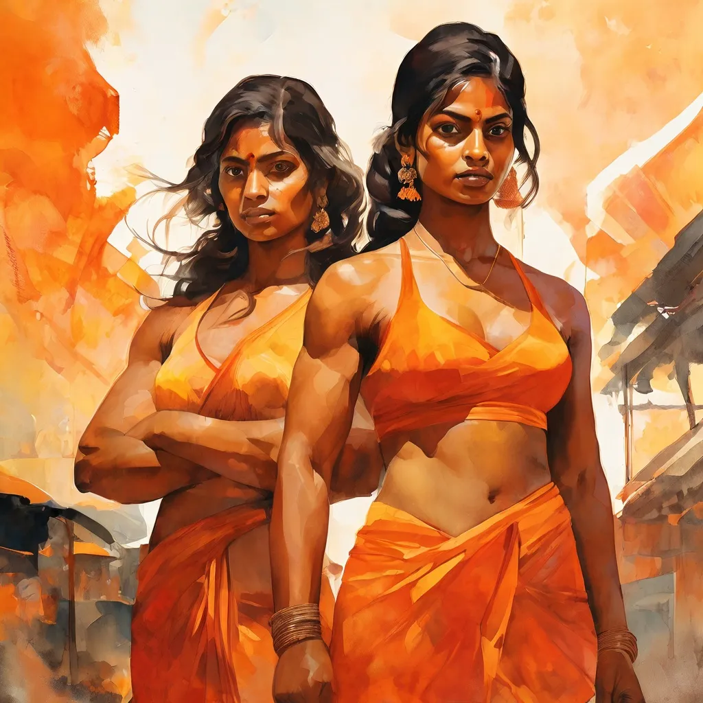 Conceptual art piece illustrating the strength and diversity of female bodybuilders in a South Indian setting at Foam Fotografiemuseum Amsterdam.